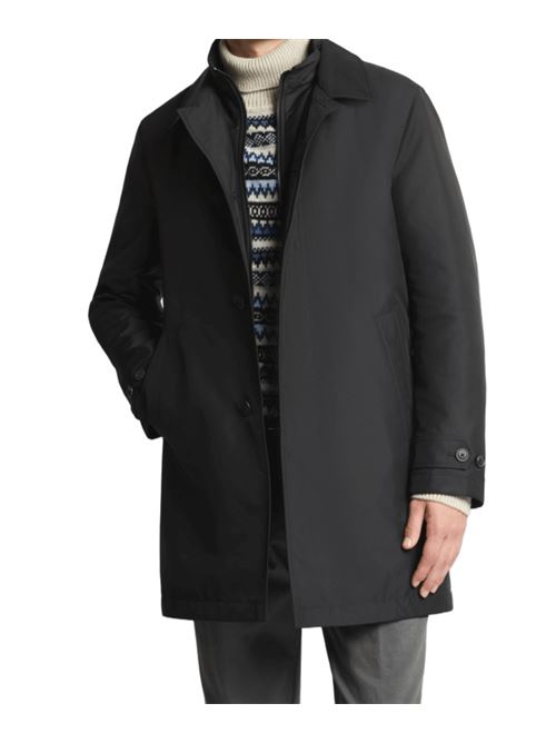 Impermeabile da uomo in popelin tecnico, colore nero FAY | NAM62510160AXXB999